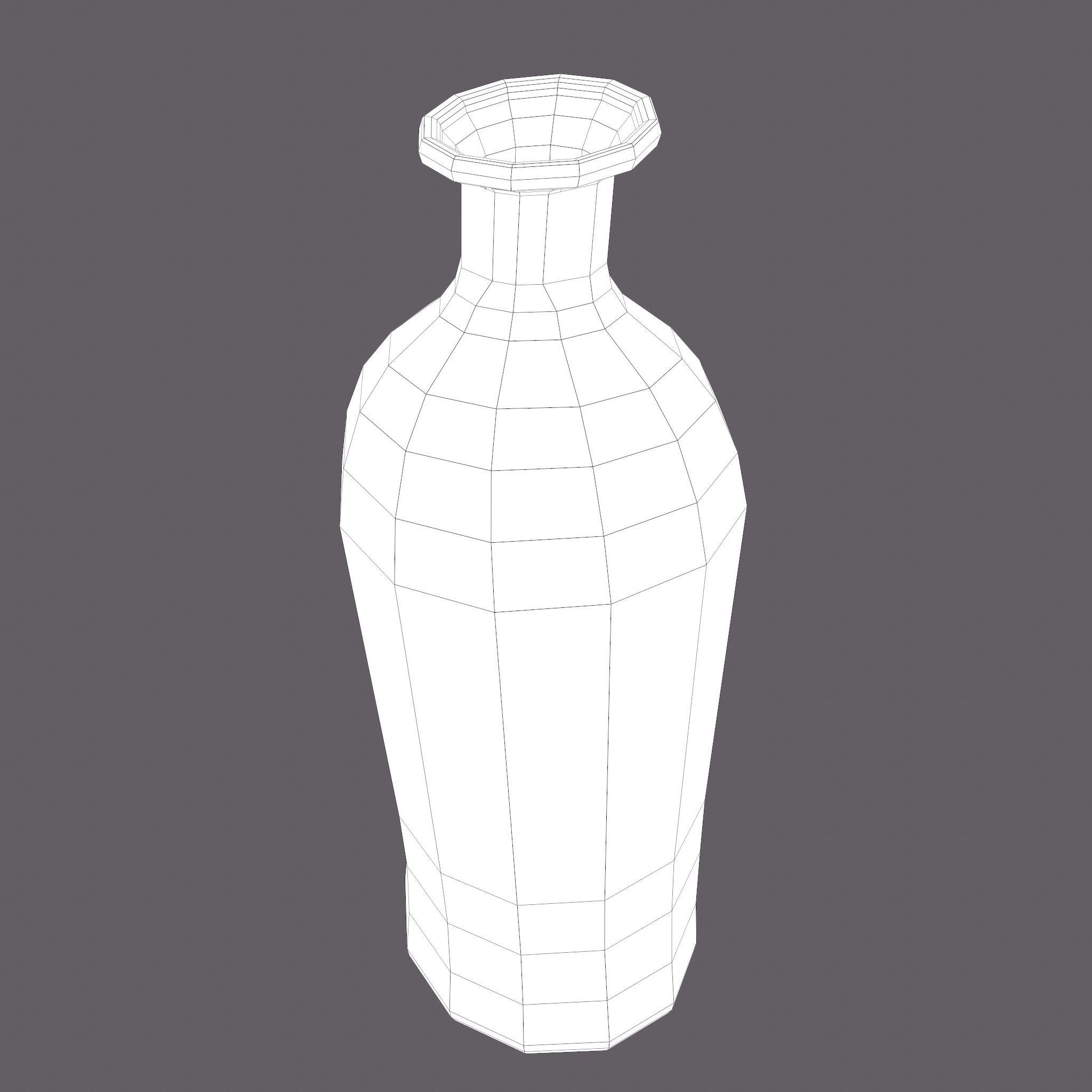 Medieval Style Glass Bottle Free low-poly 3D model_32
