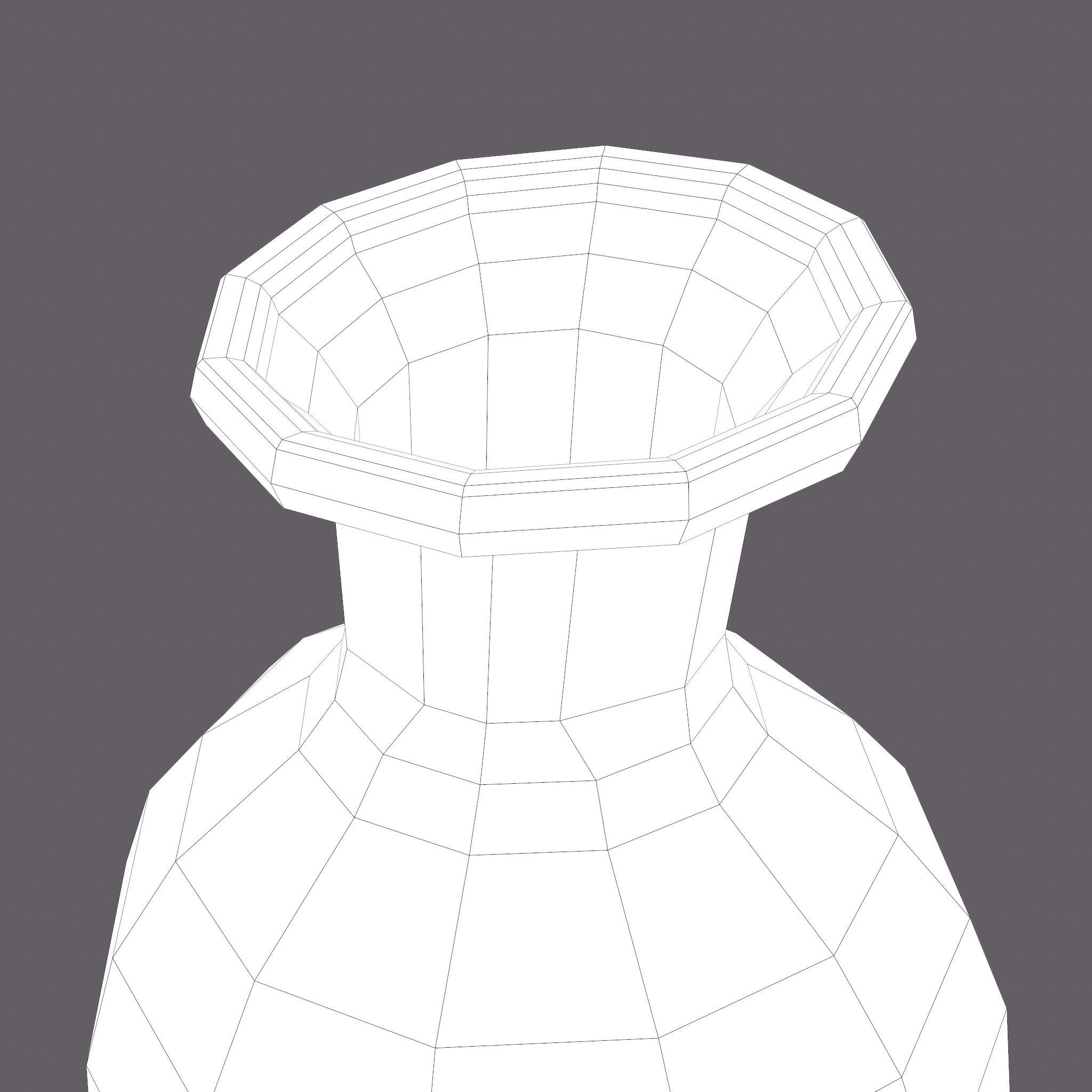 Medieval Style Glass Bottle Free low-poly 3D model_31