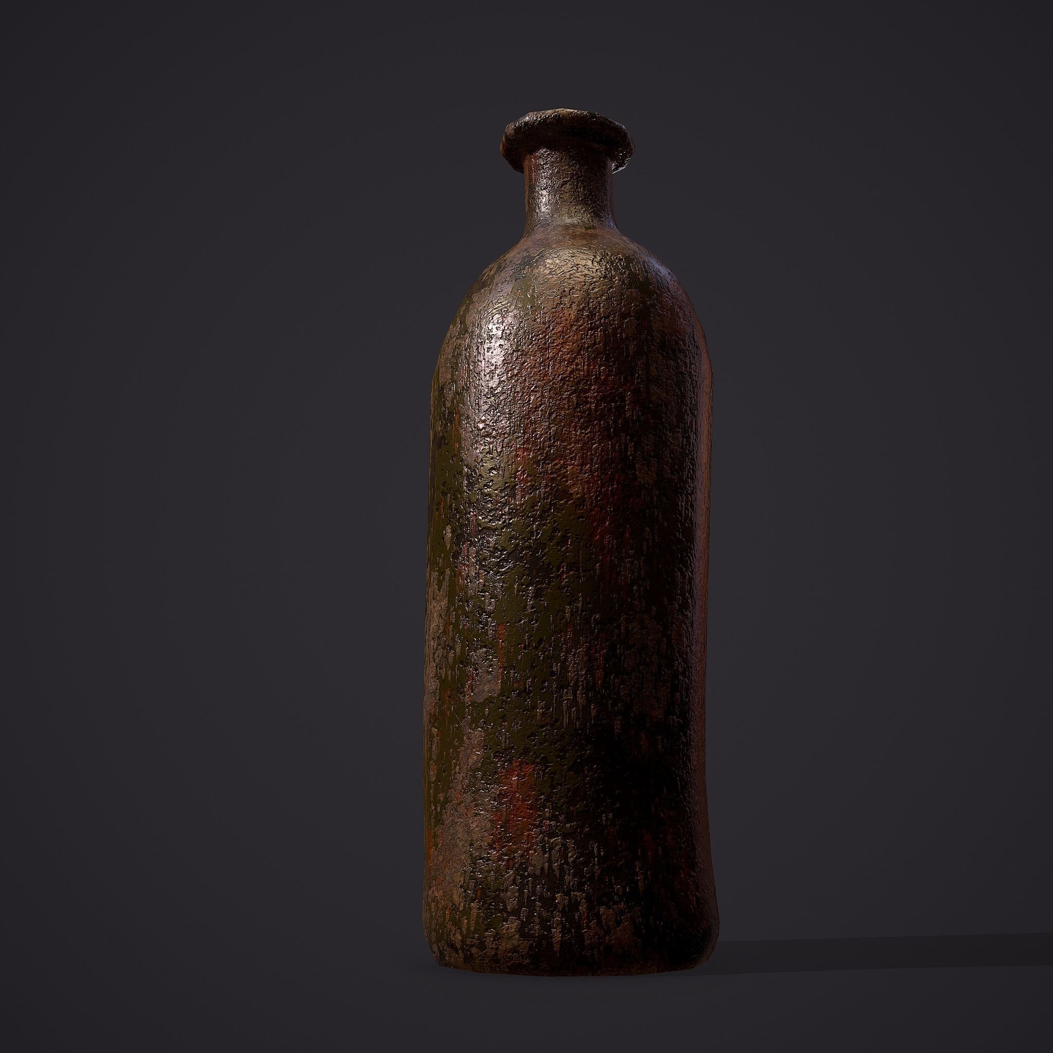 Medieval Style Glass Bottle Free low-poly 3D model_8