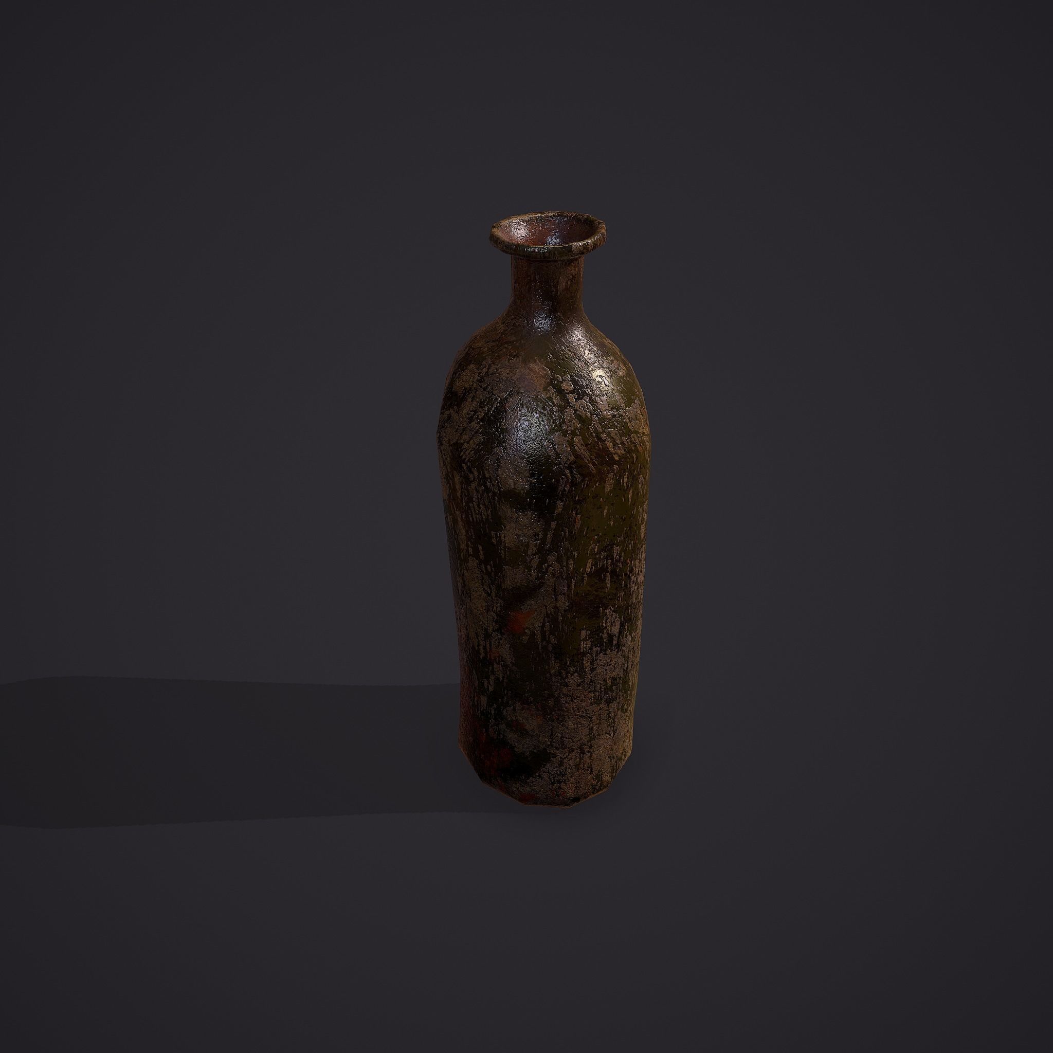 Medieval Style Glass Bottle Free low-poly 3D model_12