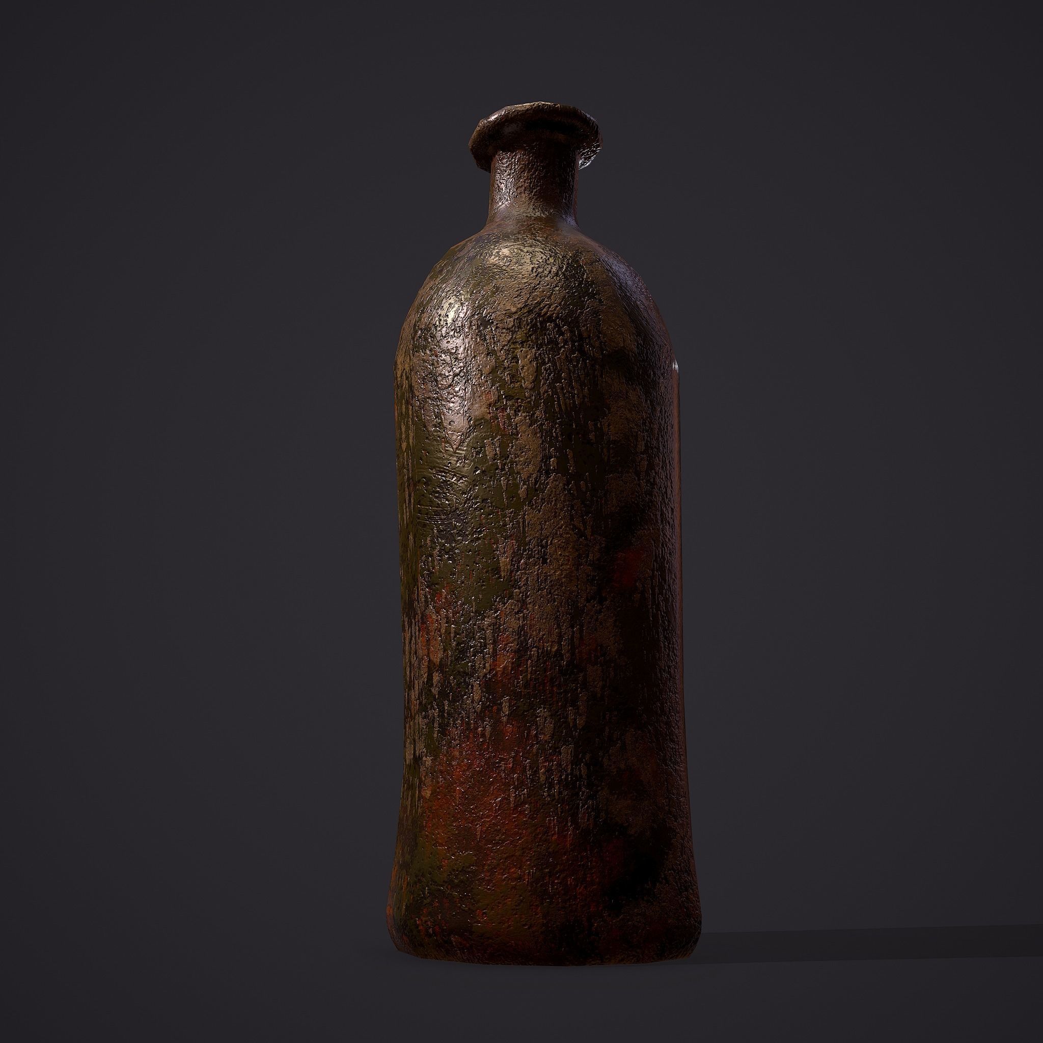 Medieval Style Glass Bottle Free low-poly 3D model_7