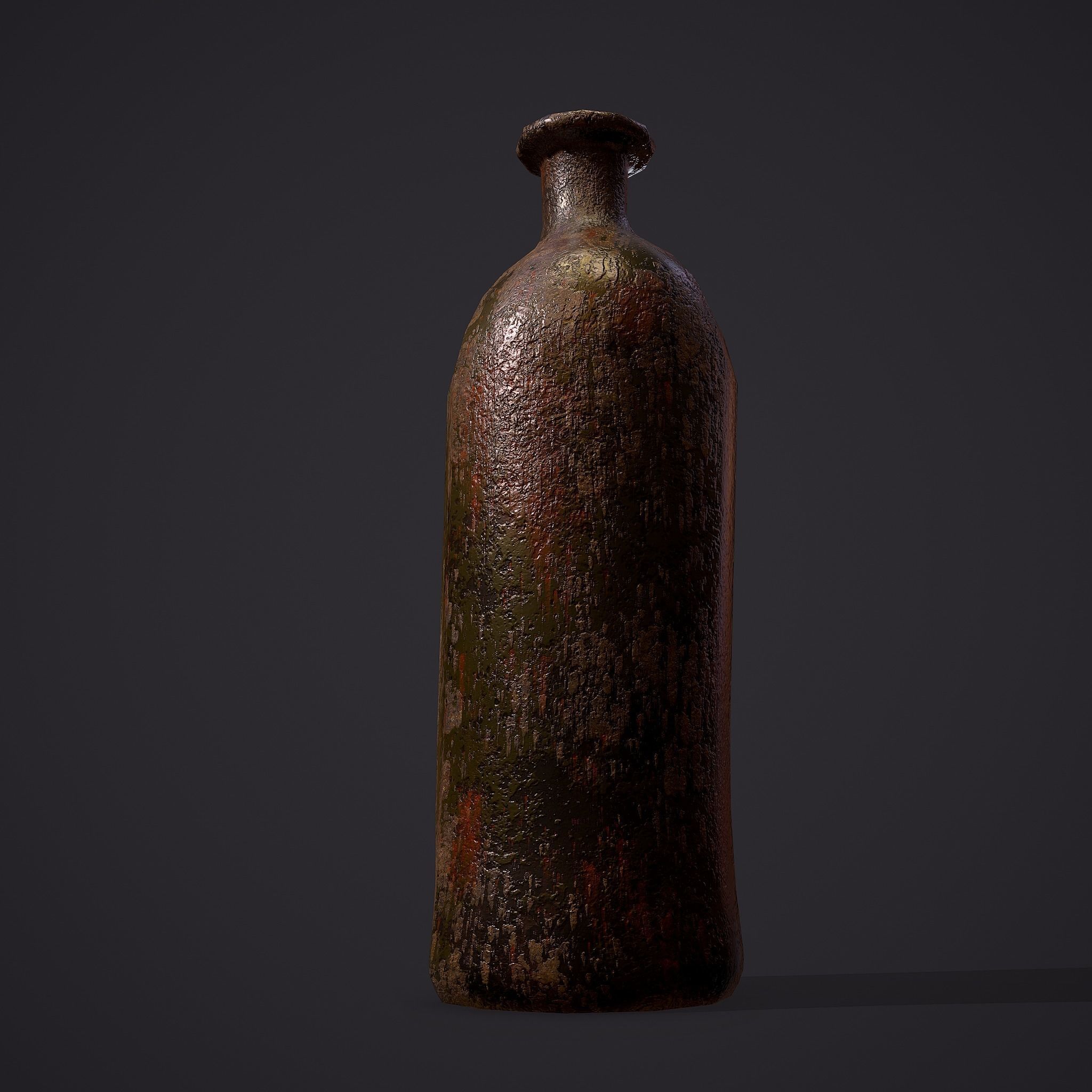 Medieval Style Glass Bottle Free low-poly 3D model_5