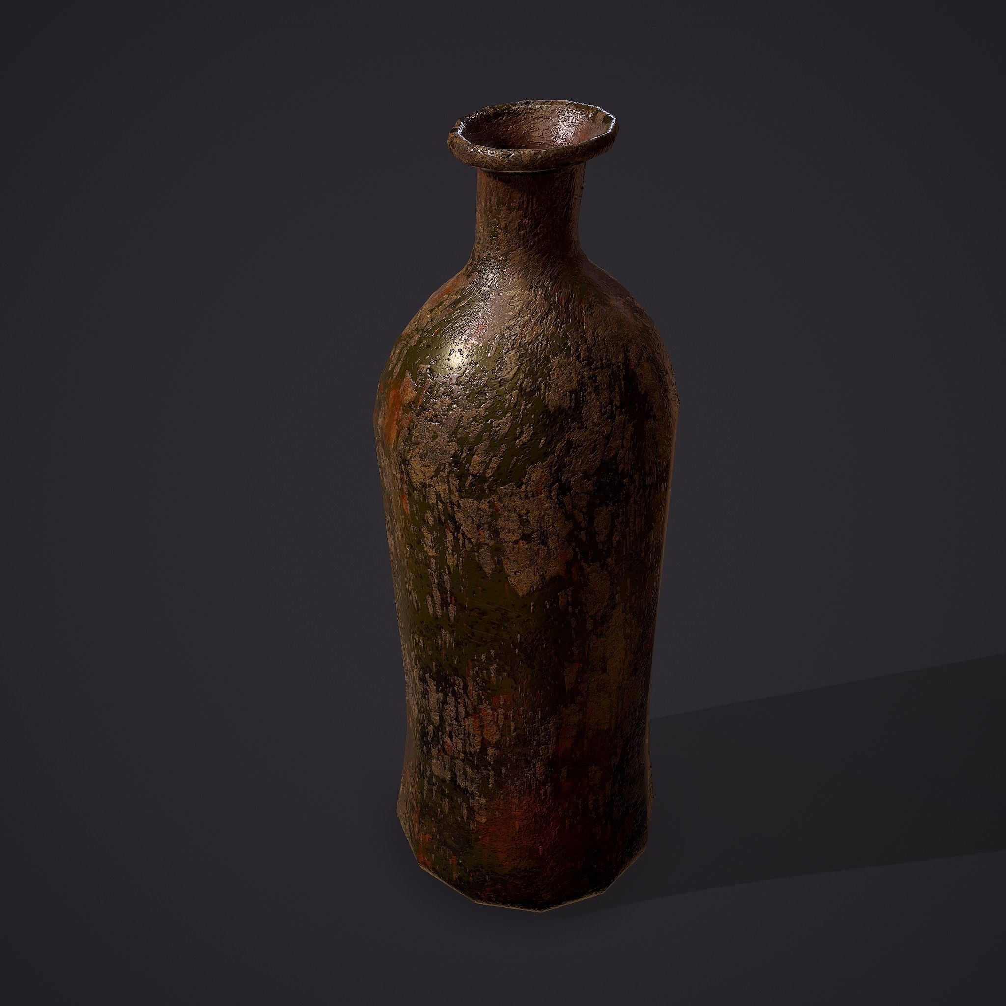 Medieval Style Glass Bottle Free low-poly 3D model_3