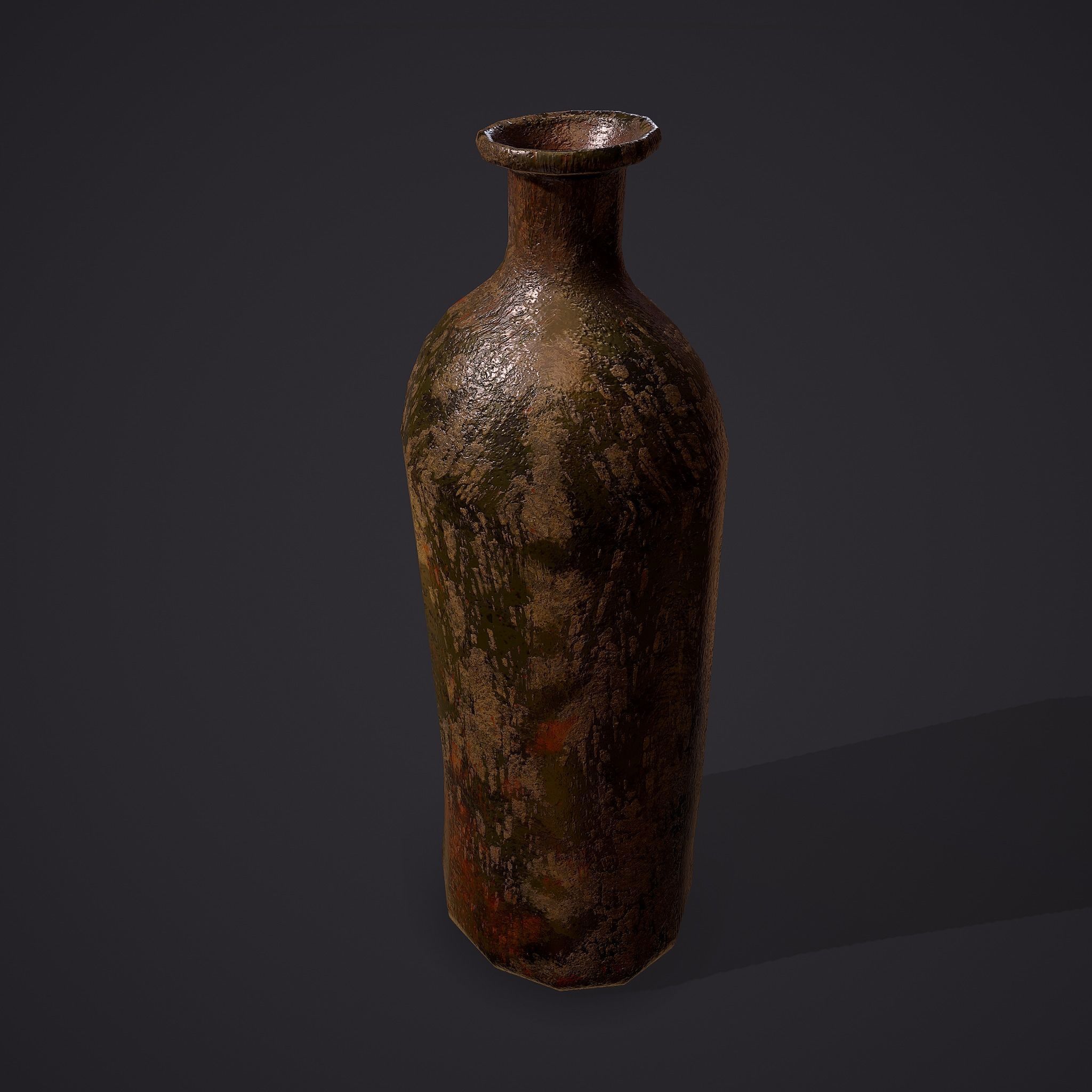 Medieval Style Glass Bottle Free low-poly 3D model_2