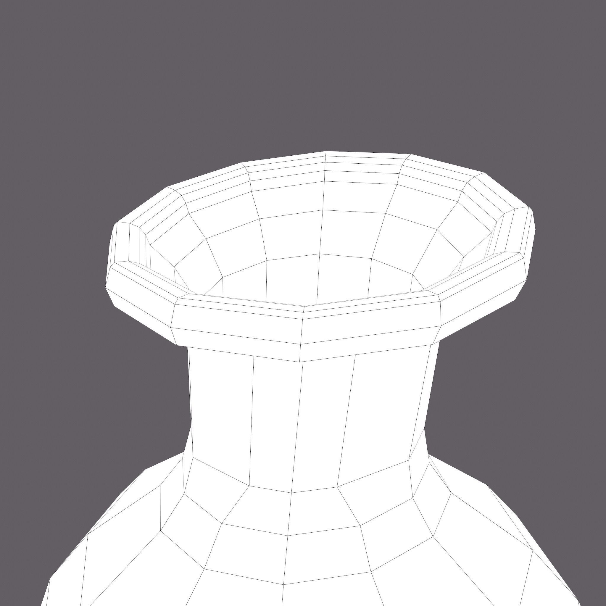 Medieval Style Glass Bottle Free low-poly 3D model_30