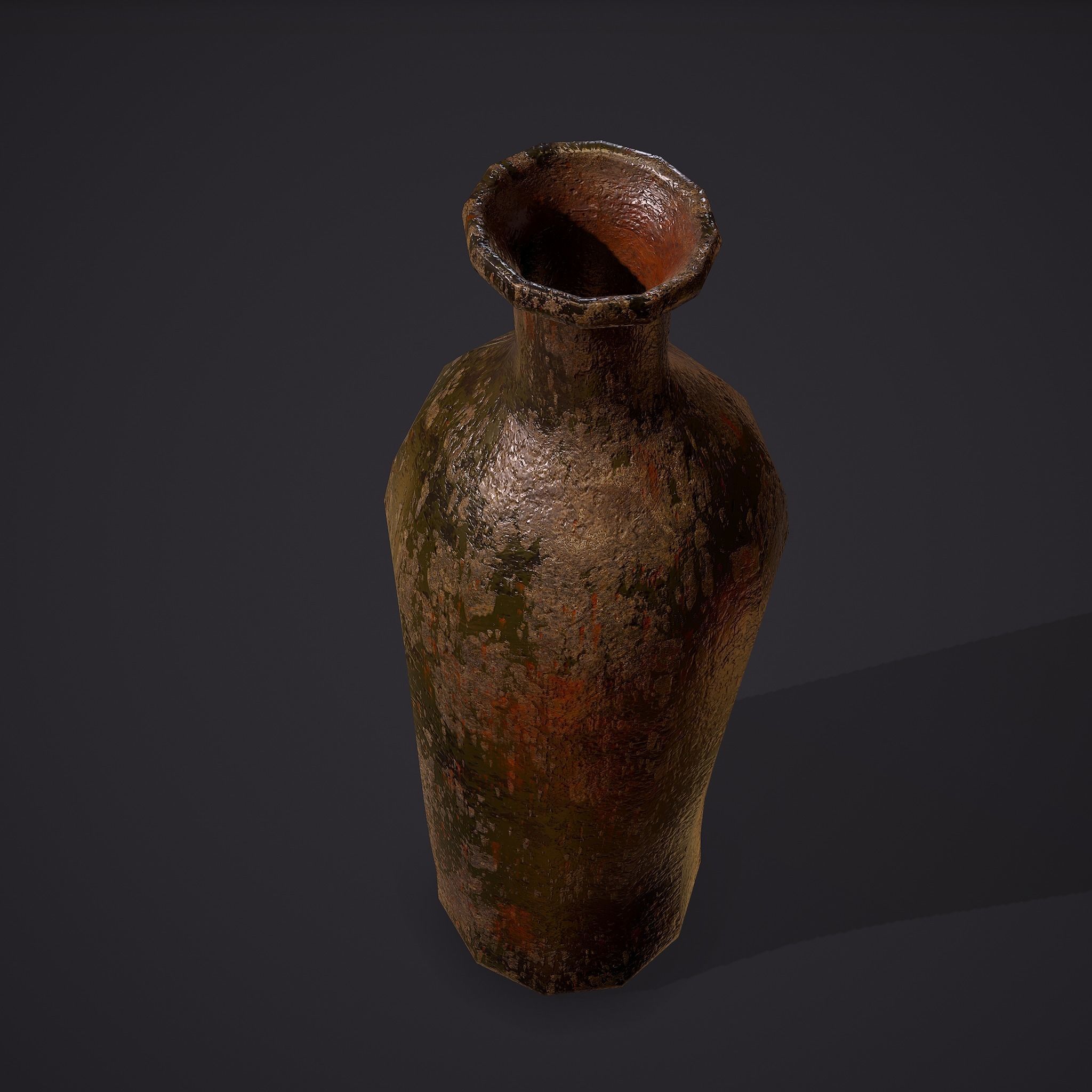 Medieval Style Glass Bottle Free low-poly 3D model_9