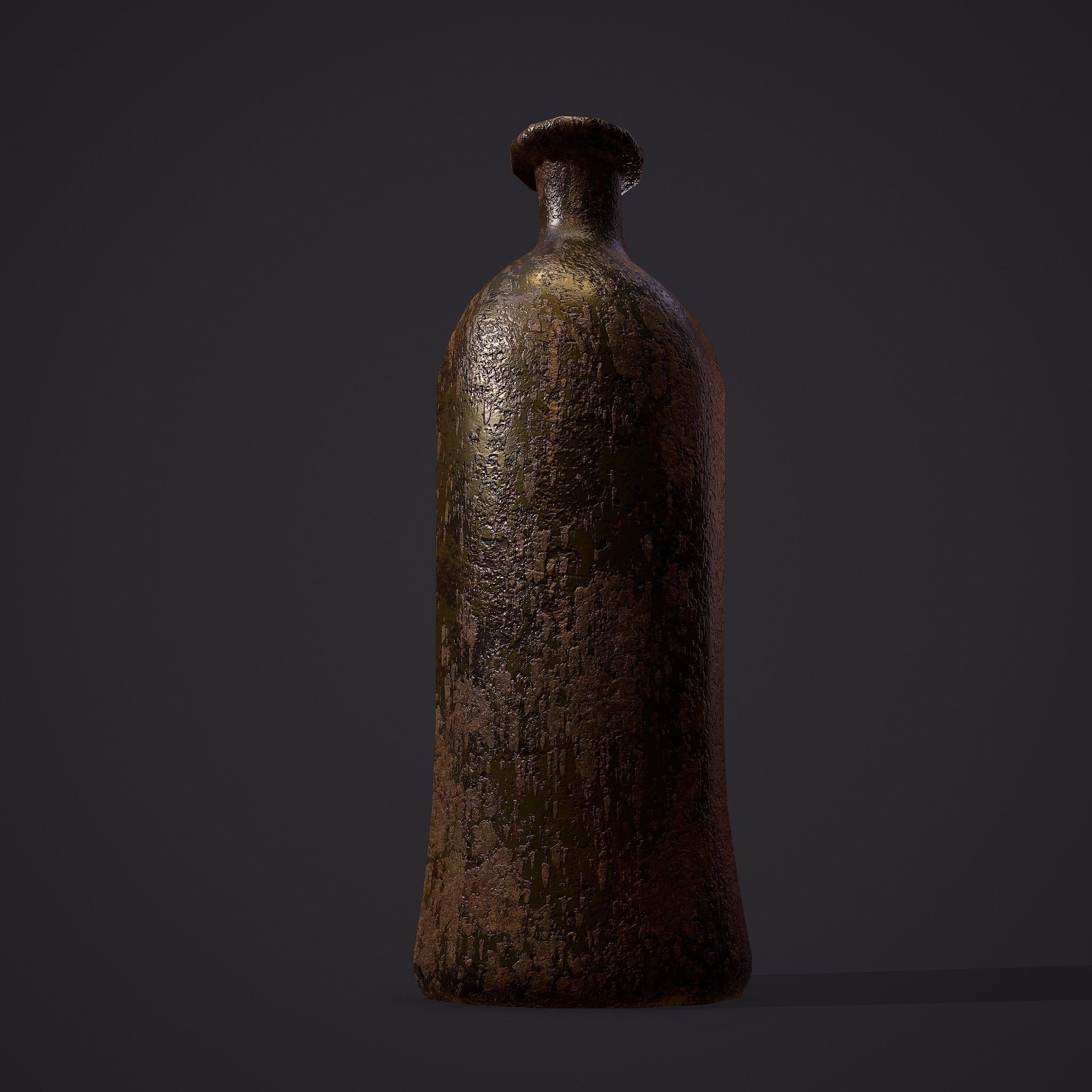 Medieval Style Glass Bottle Free low-poly 3D model_6