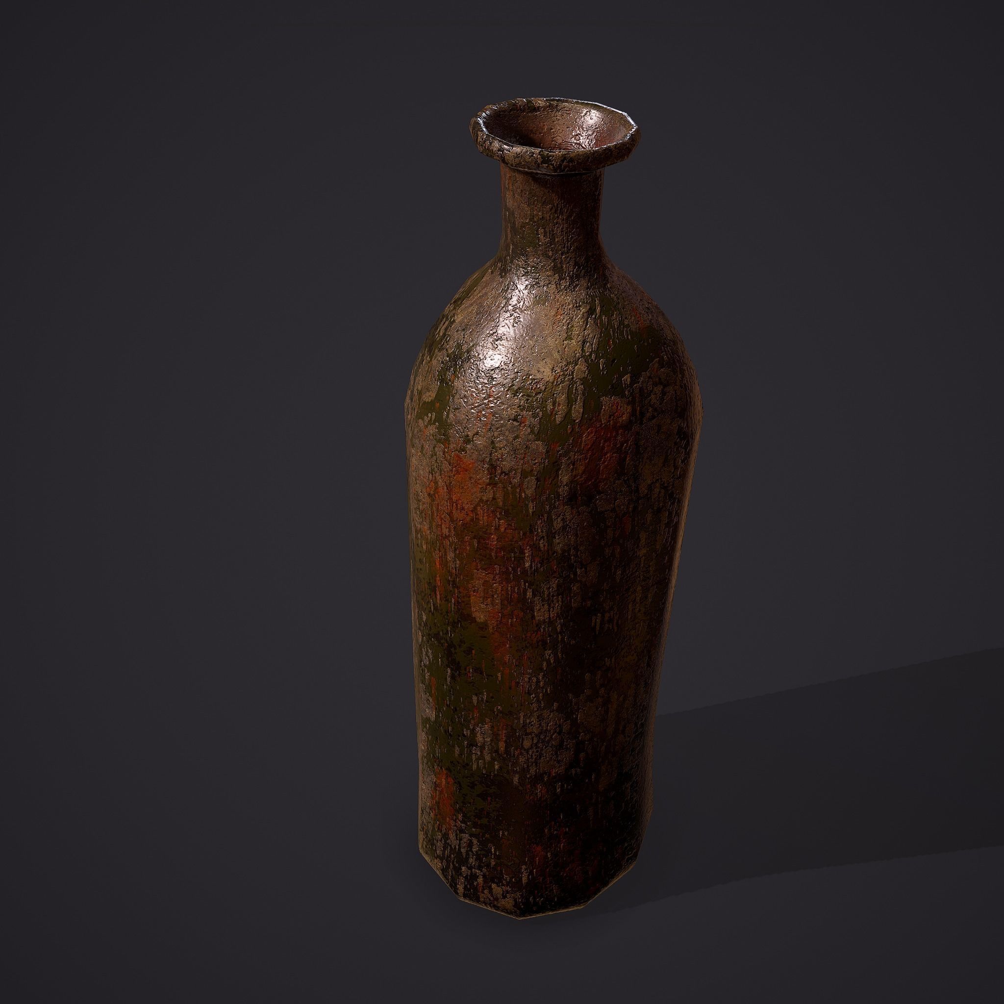 Medieval Style Glass Bottle Free low-poly 3D model_4