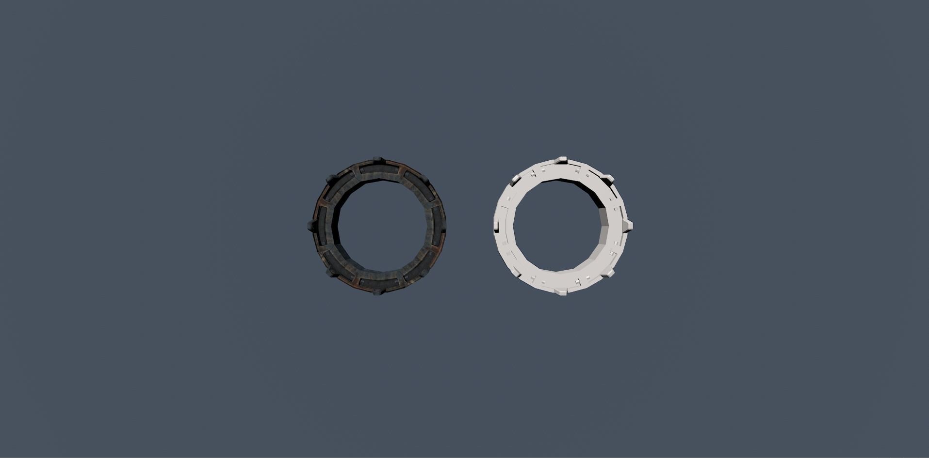 Doors city assets for game Low-poly 3D model_2