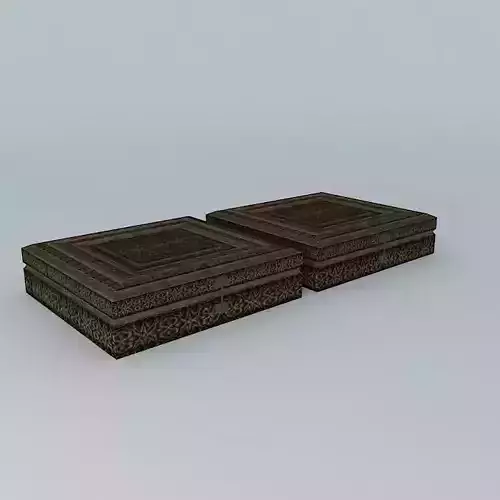 Wood carved box for decoration Free 3D model