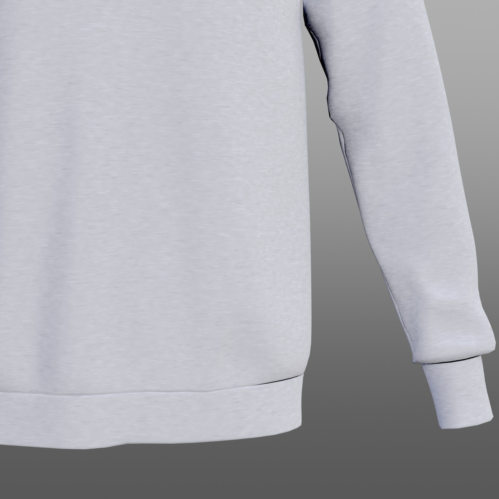 White sweatshirt Low-poly 3D model_1
