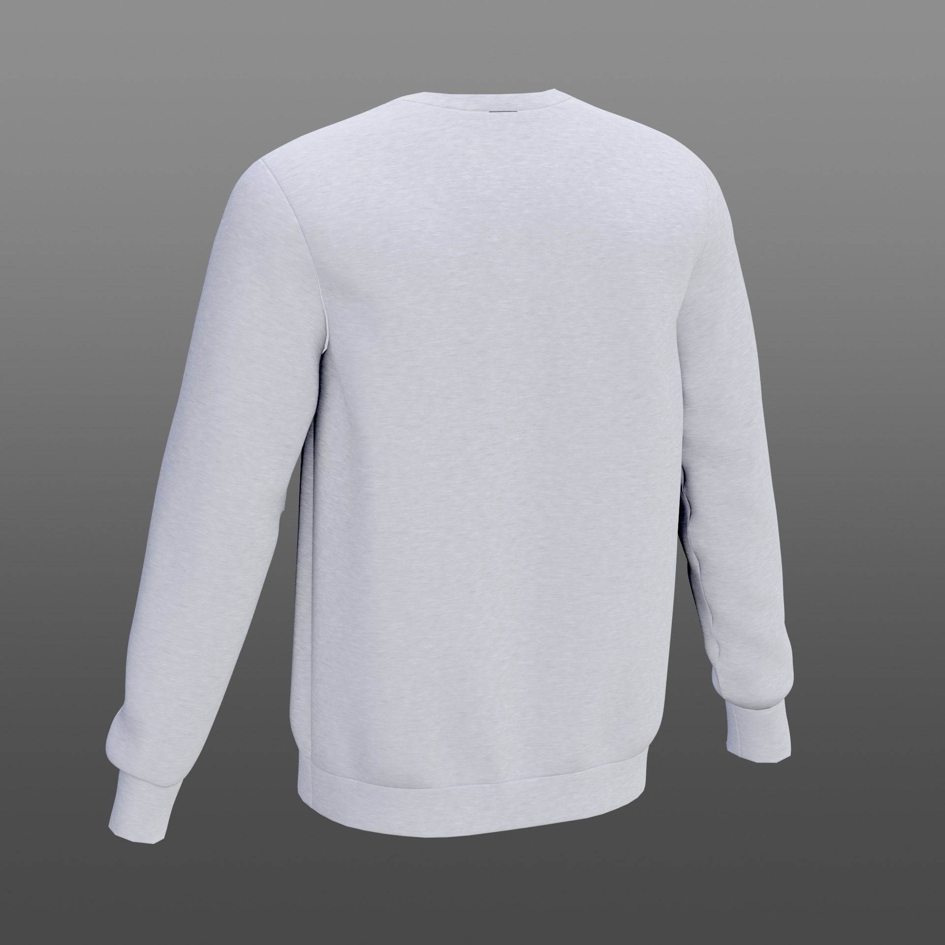 White sweatshirt Low-poly 3D model_13