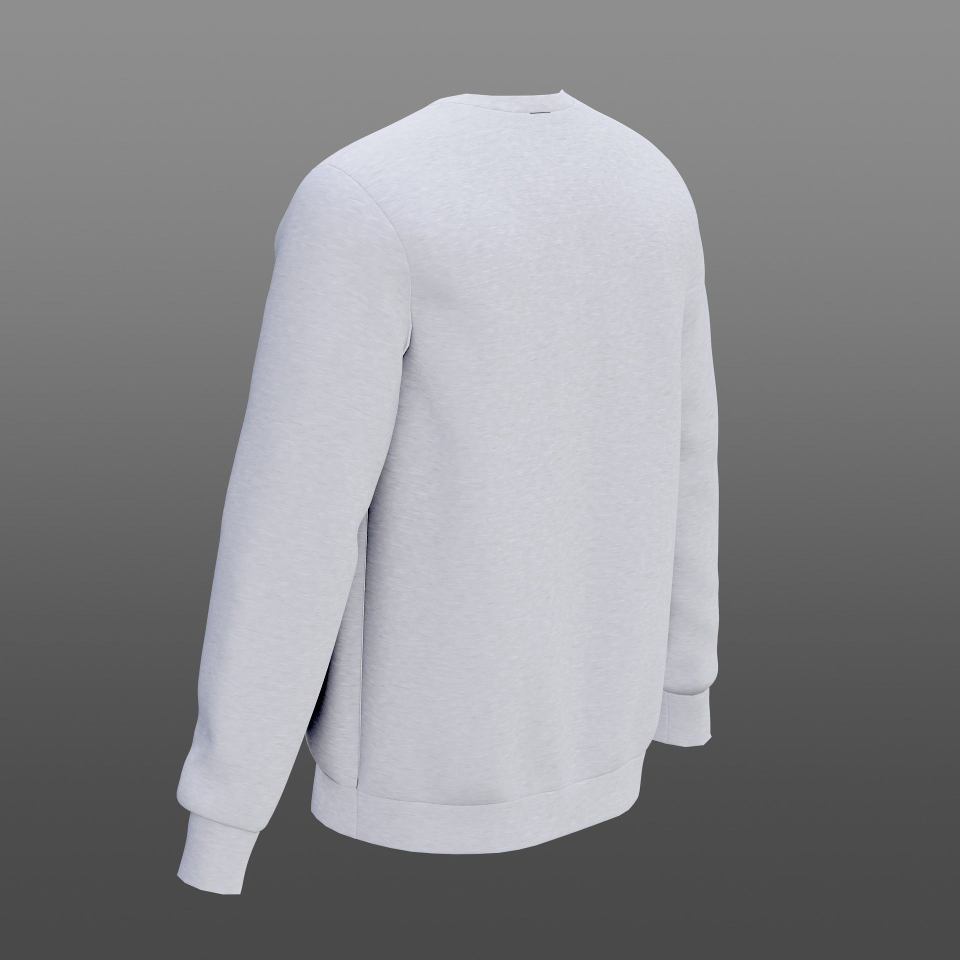 White sweatshirt Low-poly 3D model_14