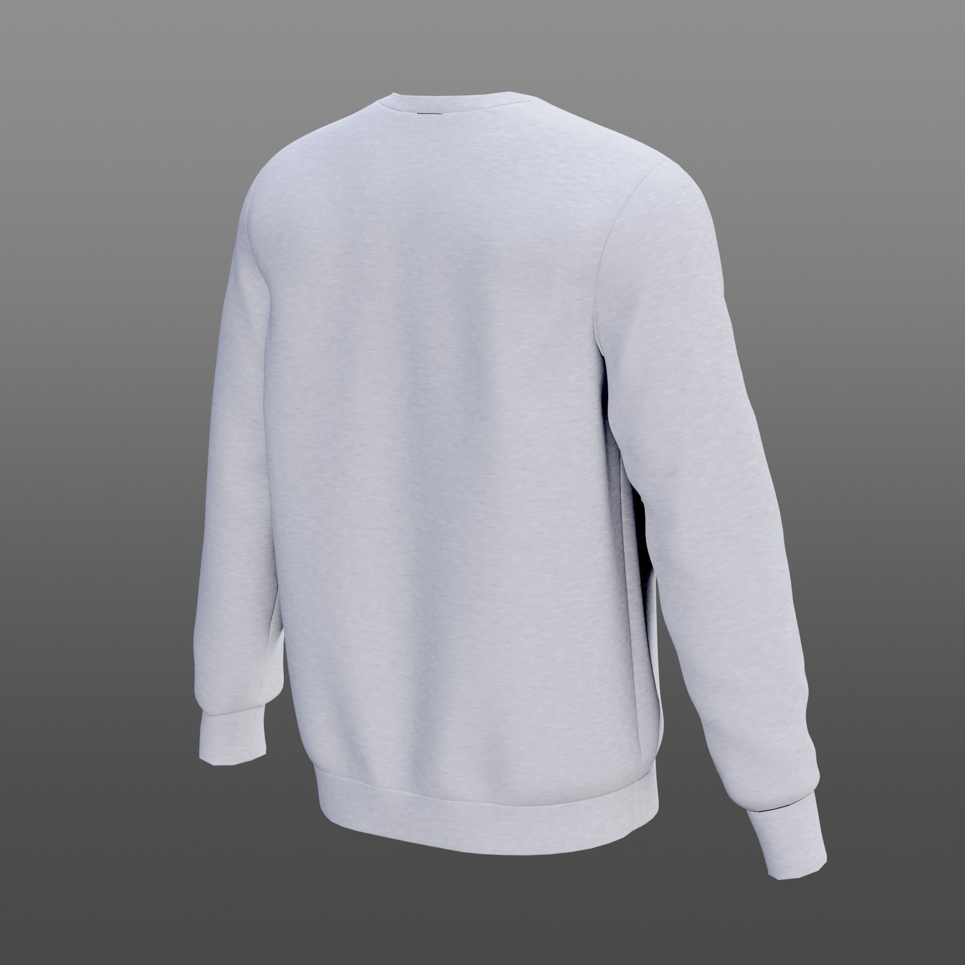 White sweatshirt Low-poly 3D model_10