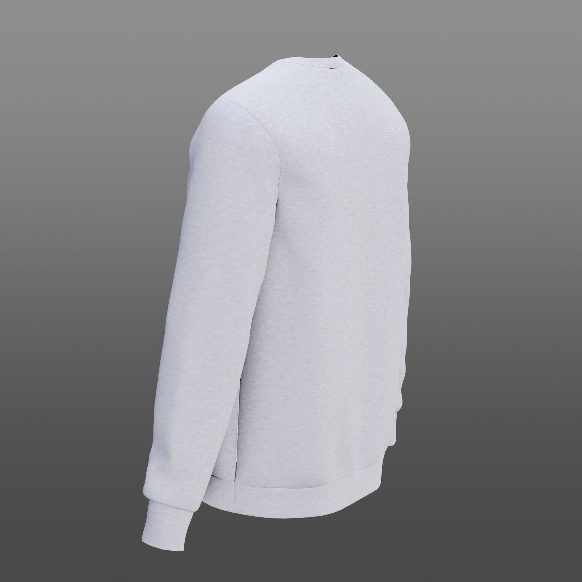 White sweatshirt Low-poly 3D model_15