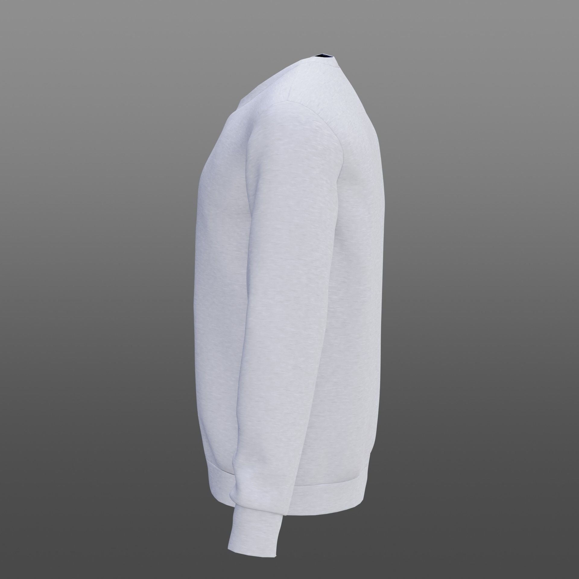 White sweatshirt Low-poly 3D model_16
