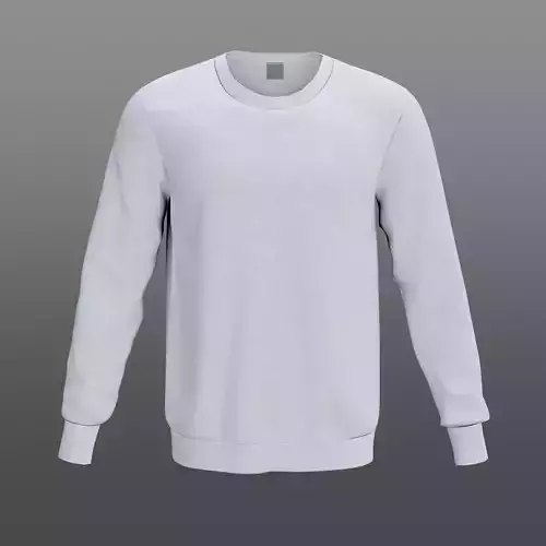 White sweatshirt Low-poly 3D model