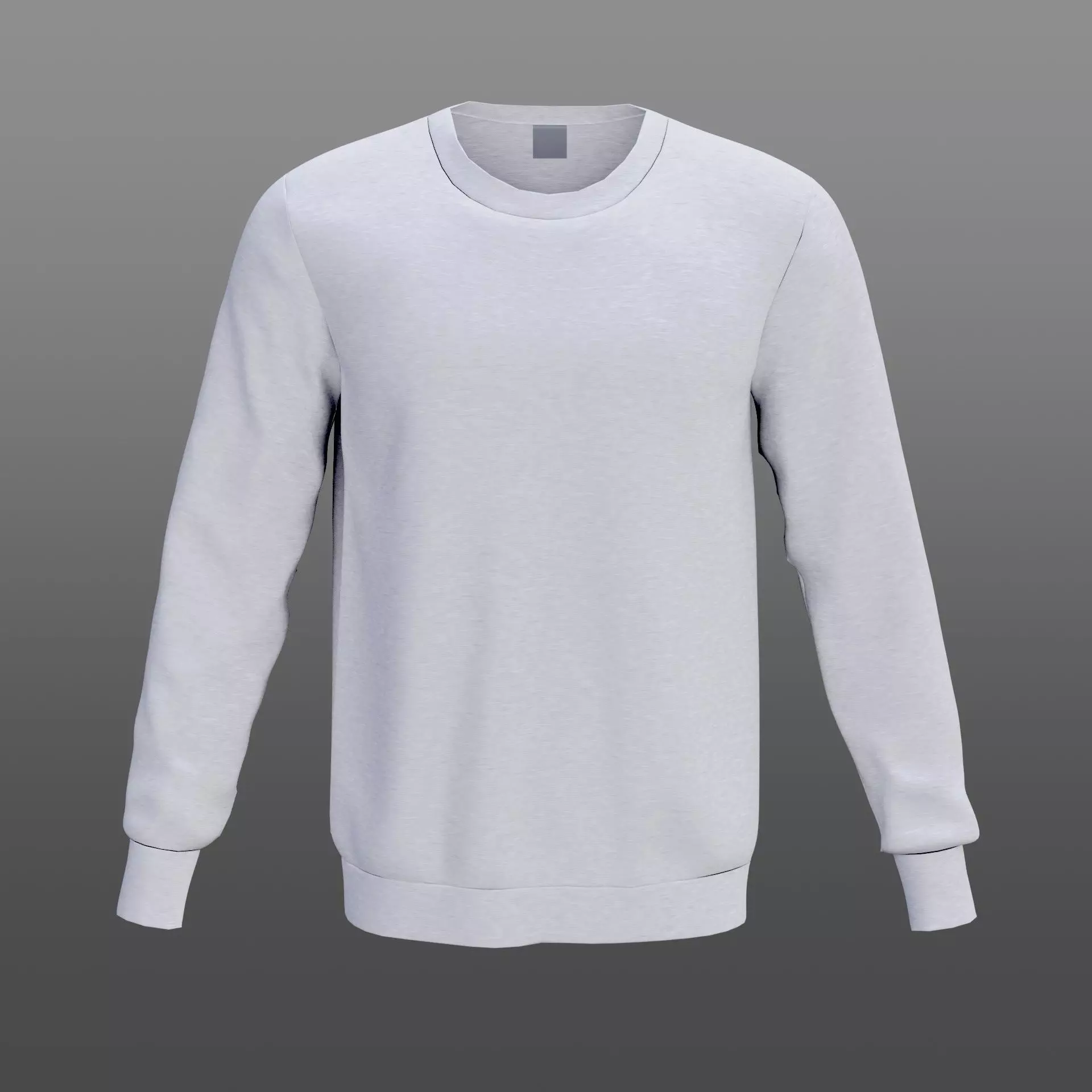 White sweatshirt Low-poly 3D model_0