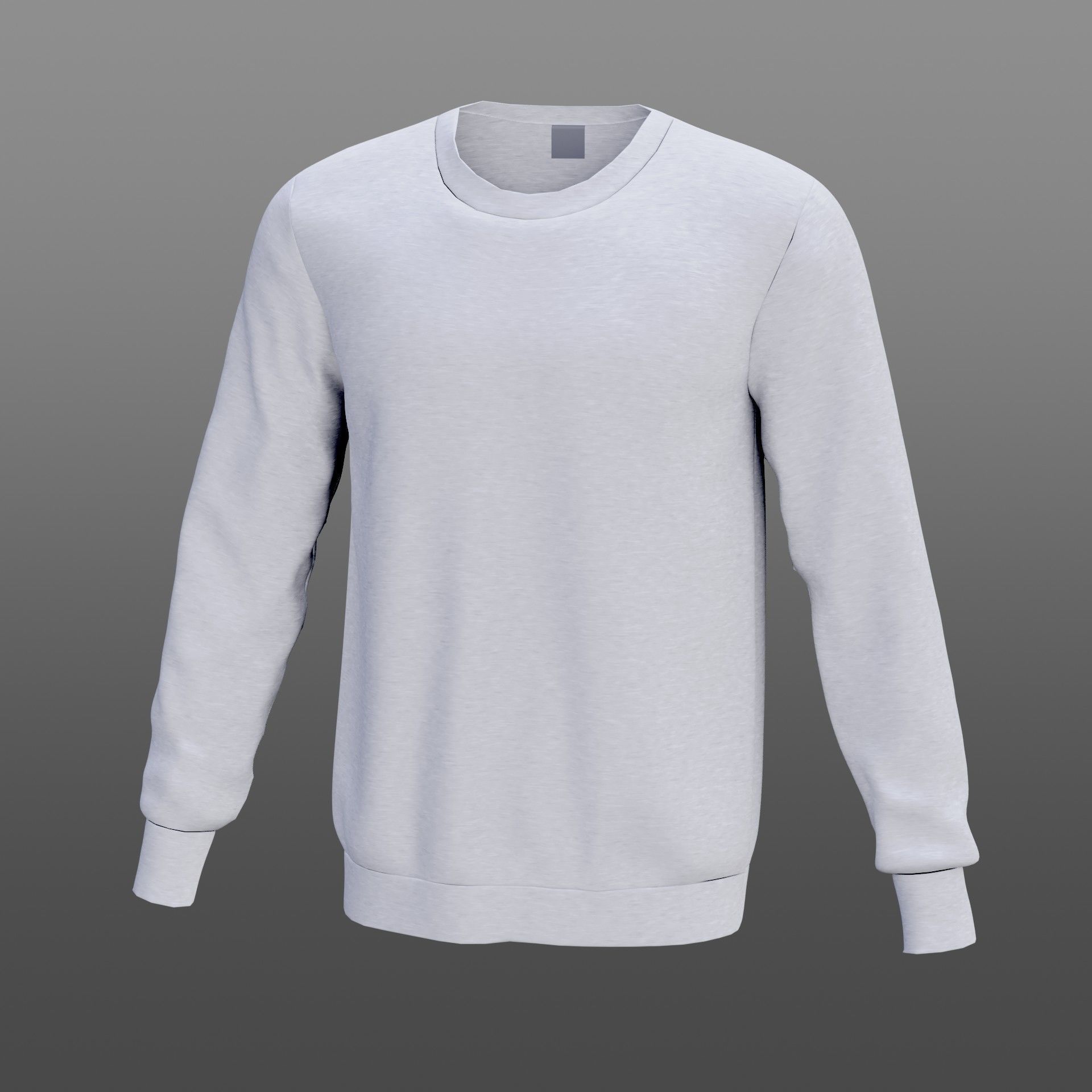 White sweatshirt Low-poly 3D model_20