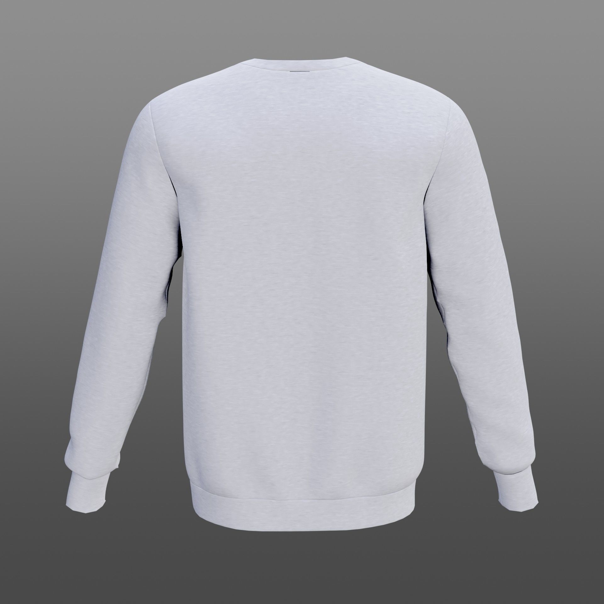 White sweatshirt Low-poly 3D model_11