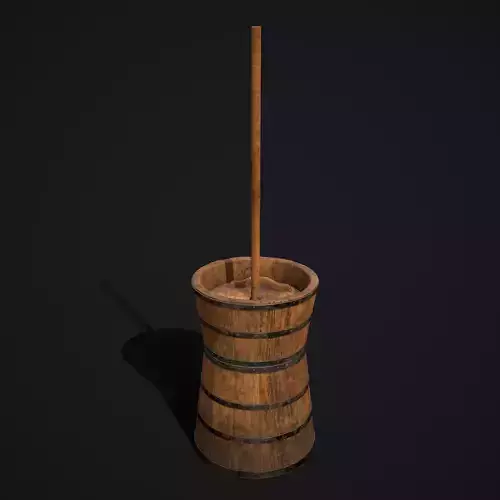 Butter Churn Low-poly 3D model