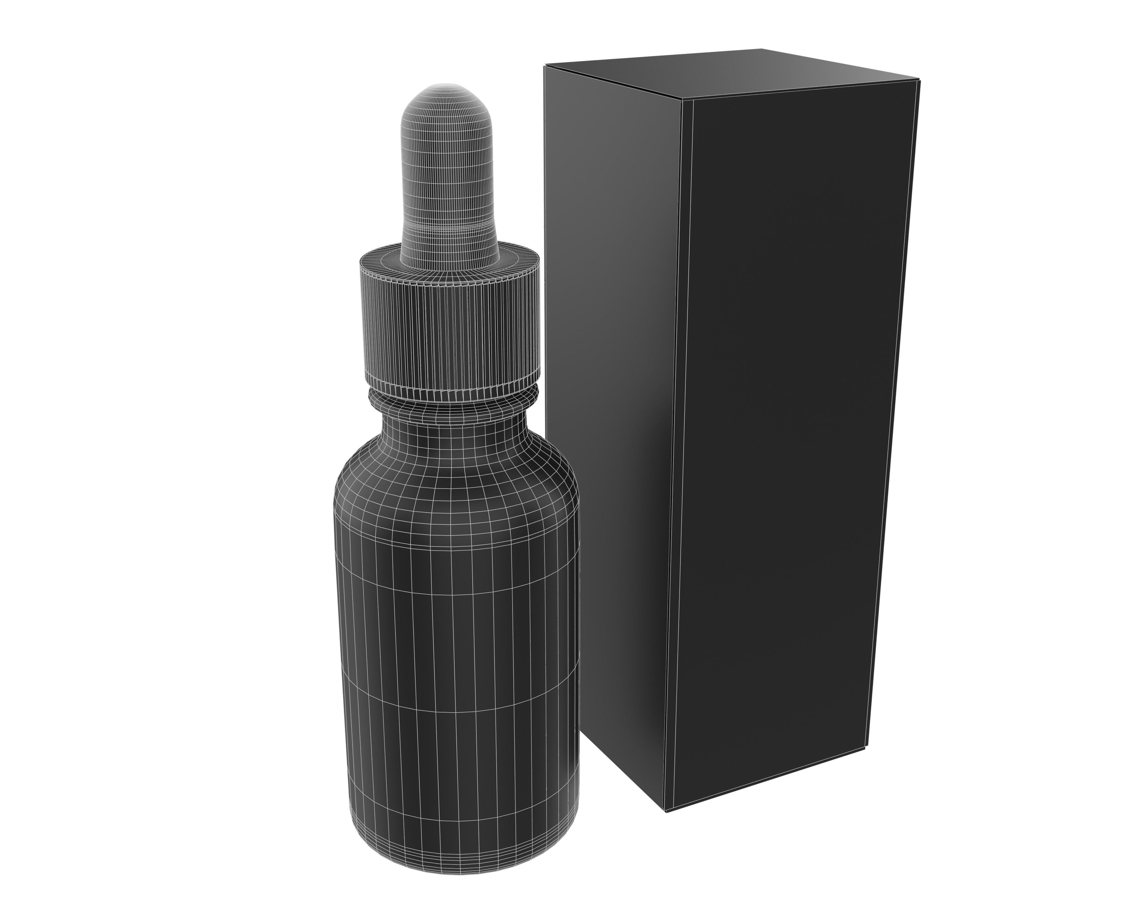 CBD oil Low-poly 3D model_3