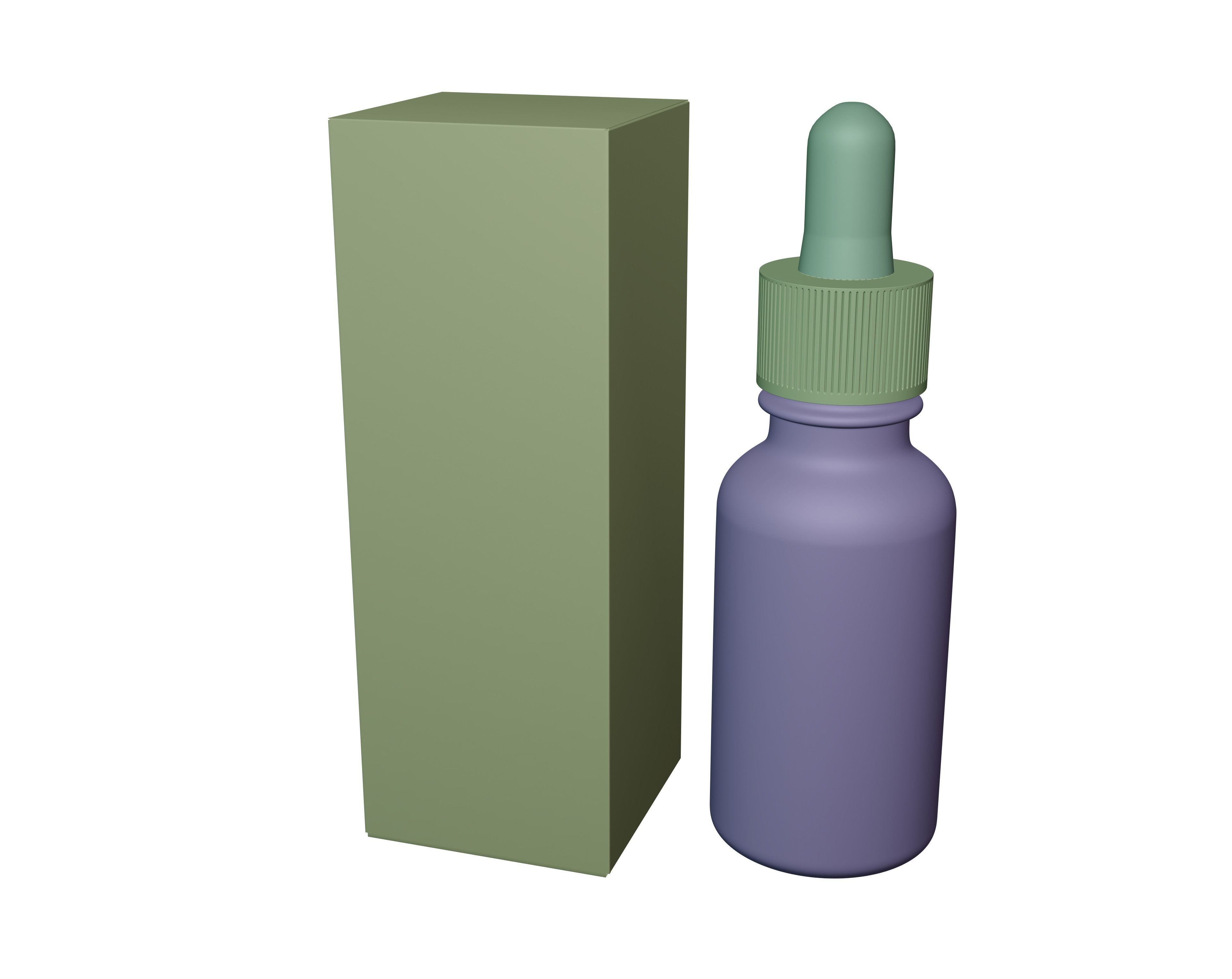 CBD oil Low-poly 3D model_6