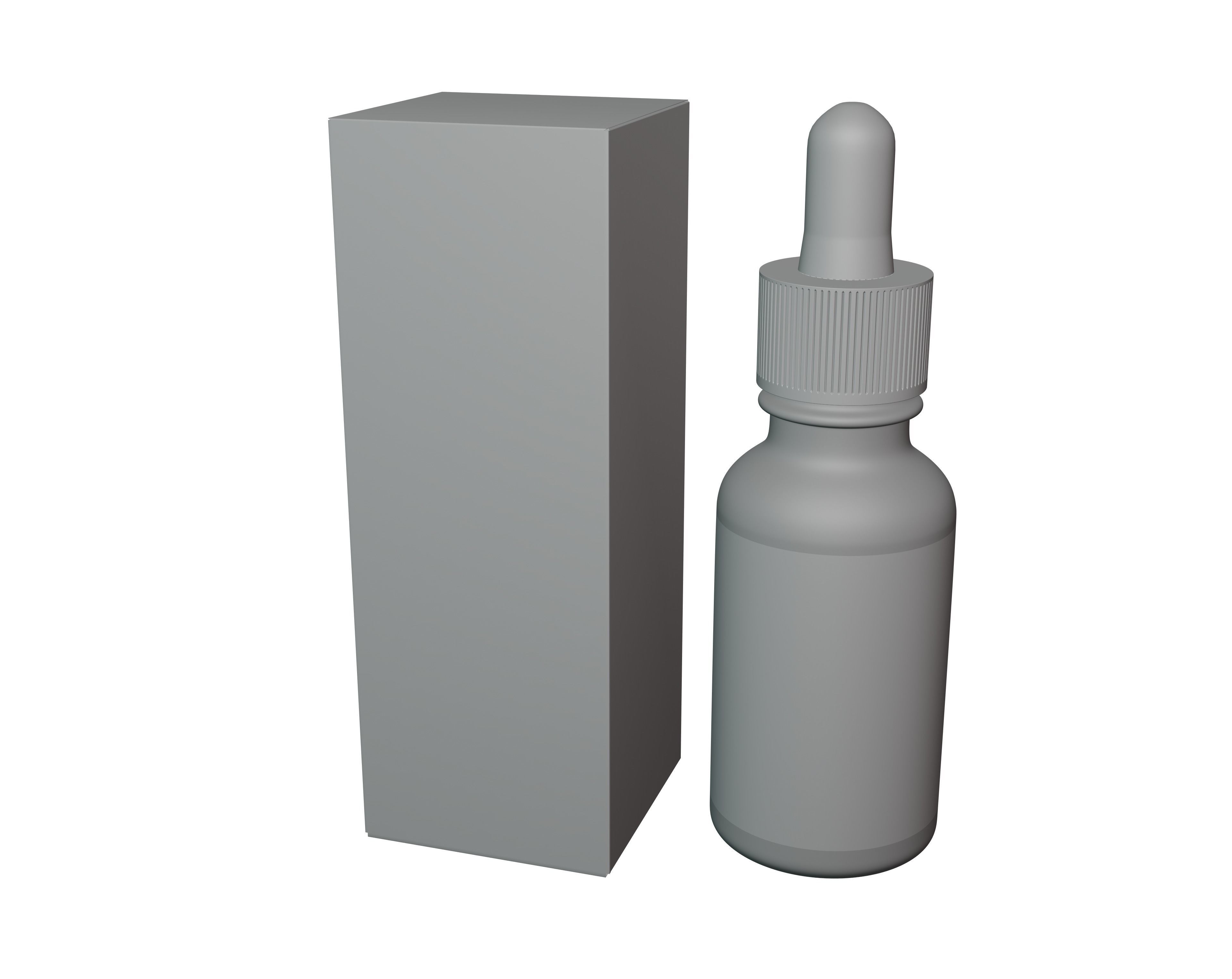 CBD oil Low-poly 3D model_5