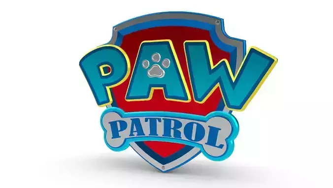 Paw Patrol Shield 3D Logo 3D print model