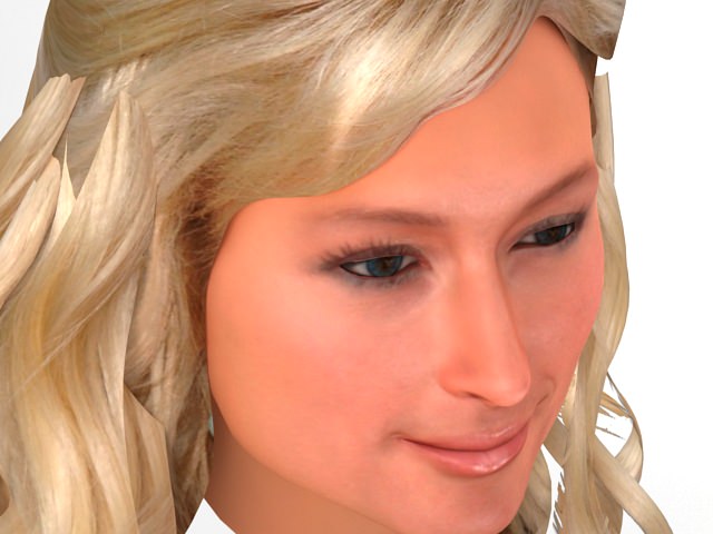 Paris Hilton 3D model_4