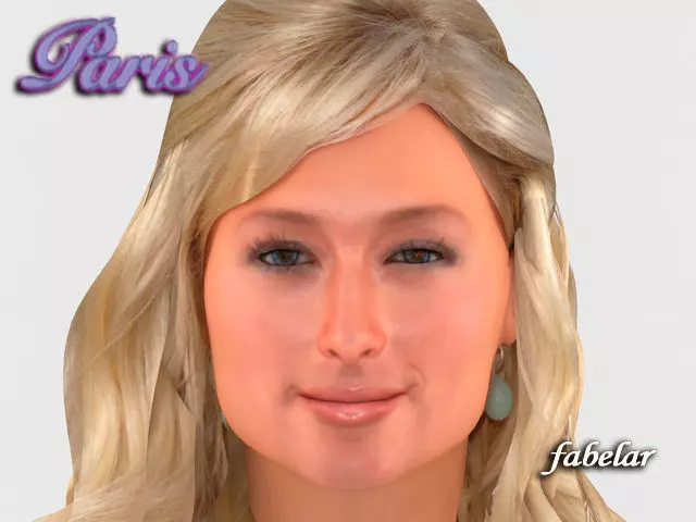 Paris Hilton 3D model_0