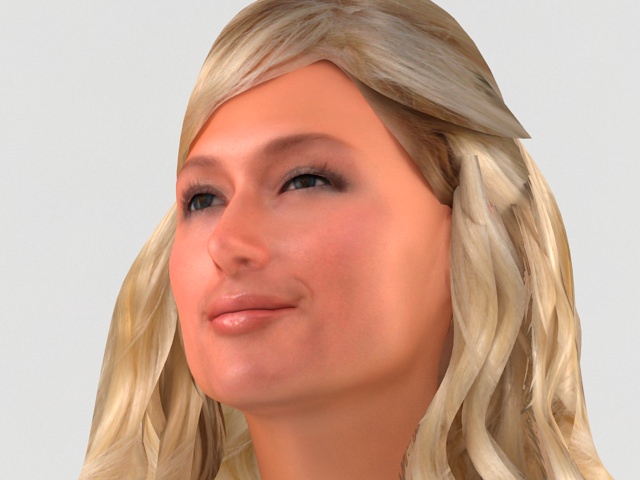 Paris Hilton 3D model_2