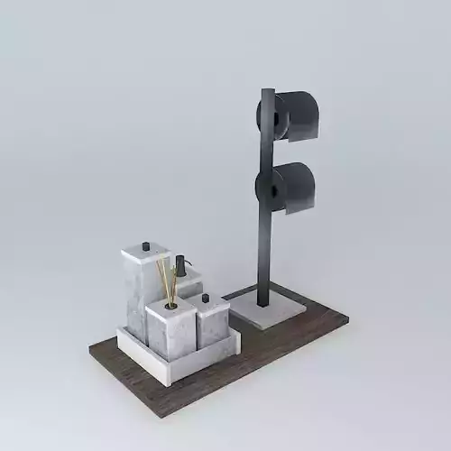 bathroom kit of acrylic with rhinestones