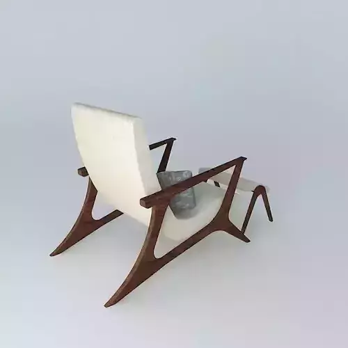 Armchair lounge chair and footstool