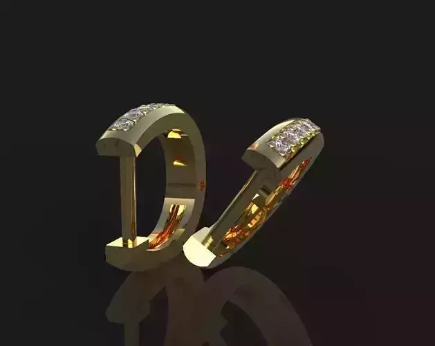 Earring with gems - 1