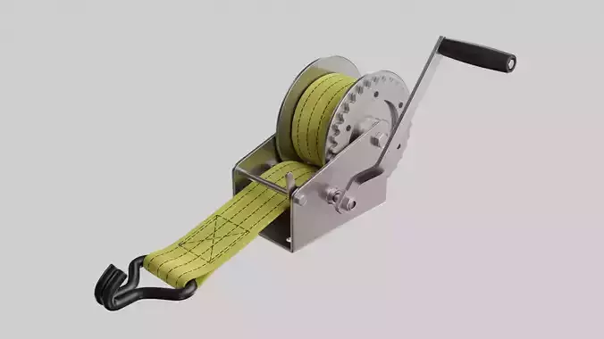Manual winch 3D model