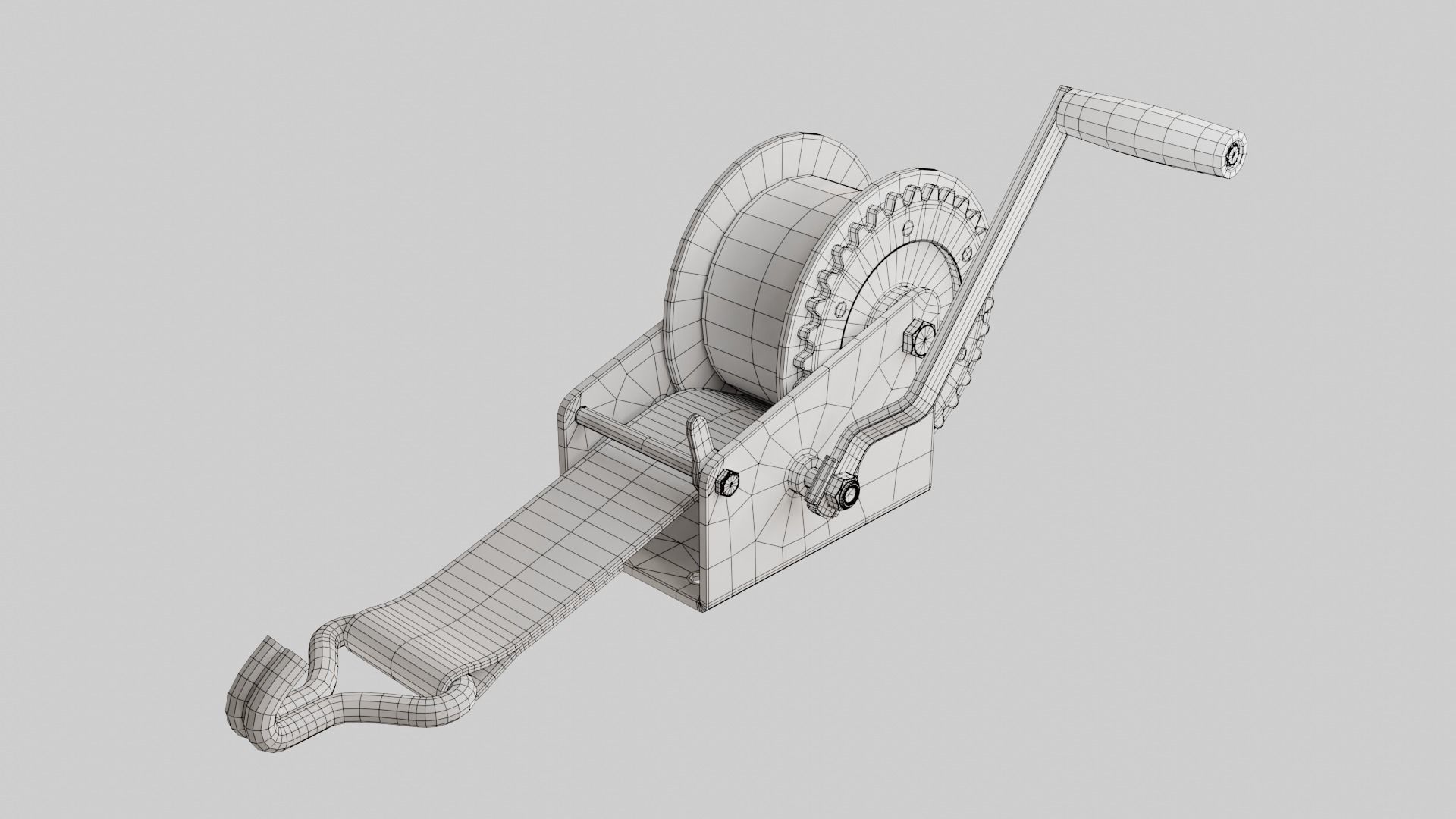 Manual winch 3D model_5