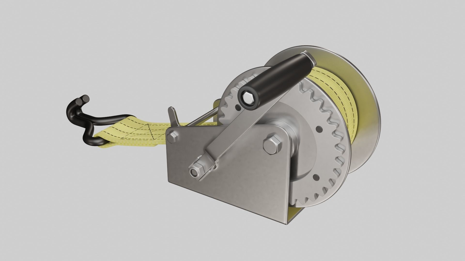 Manual winch 3D model_1