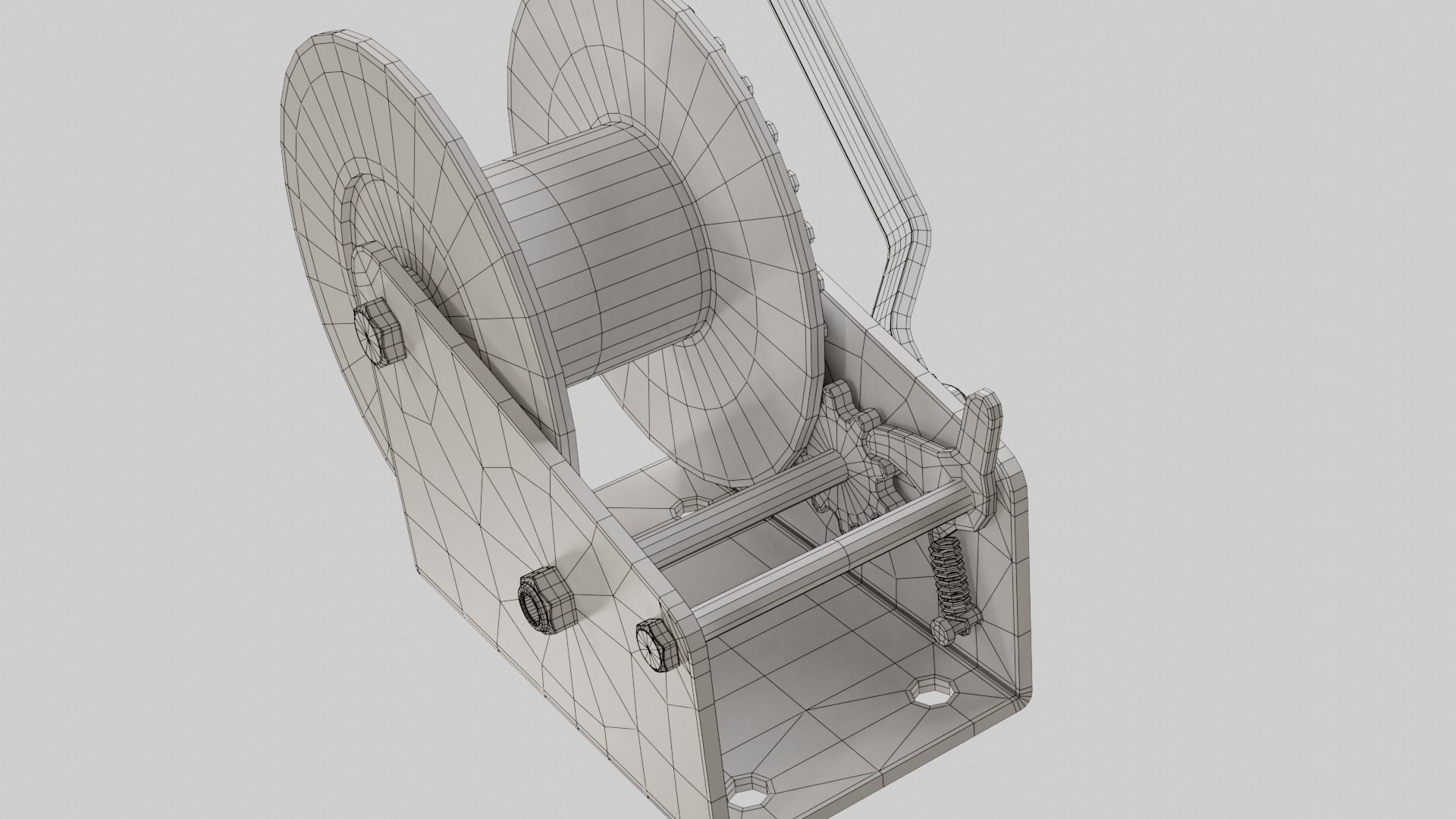Manual winch 3D model_8