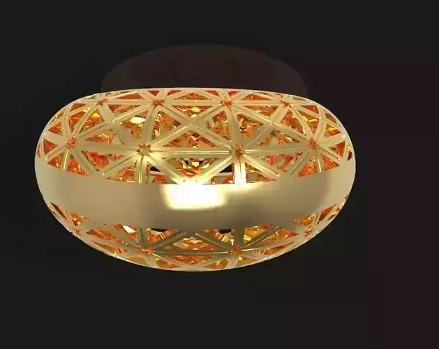 Ring - 1 gold and orange light fixture