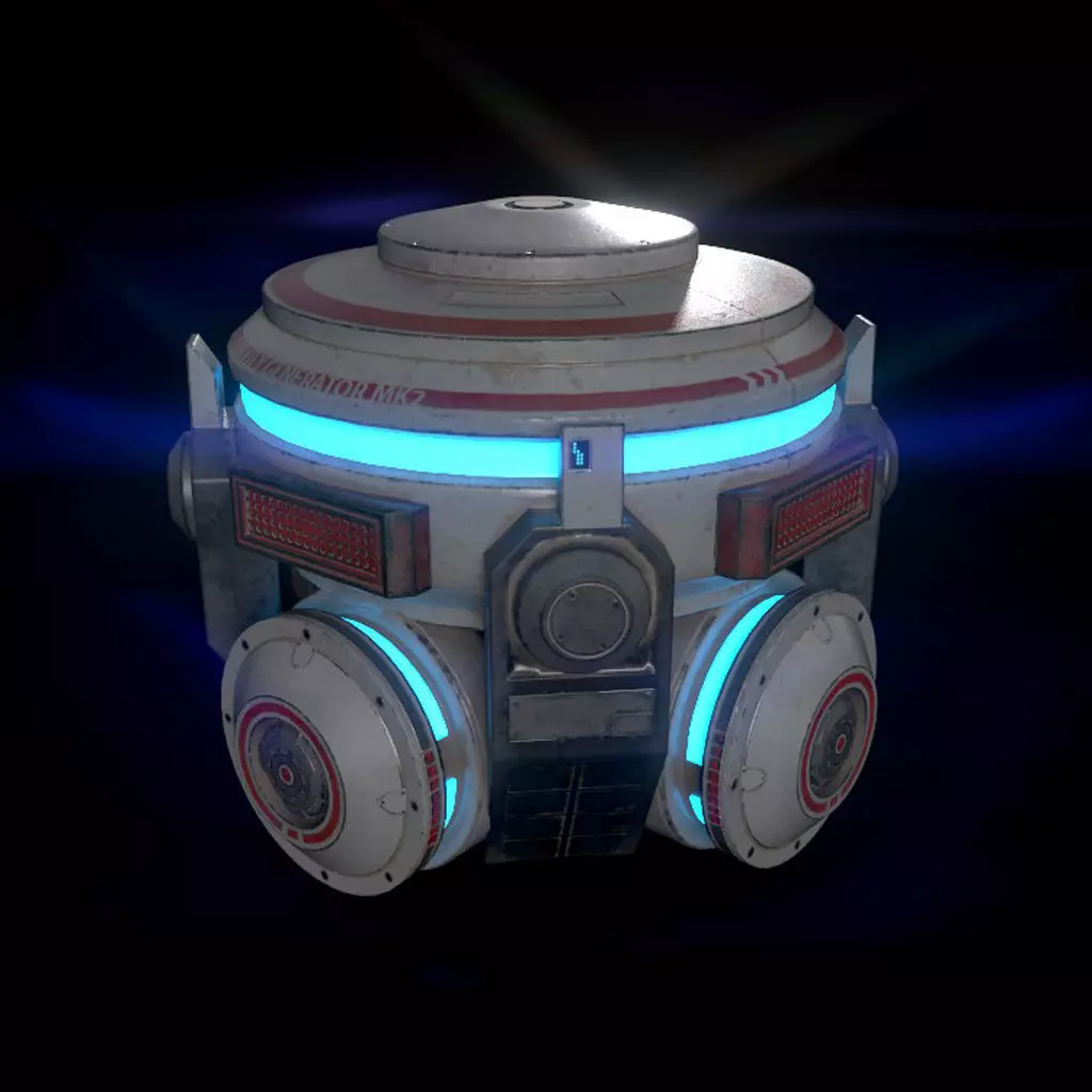 gravity generator Low-poly 3D model