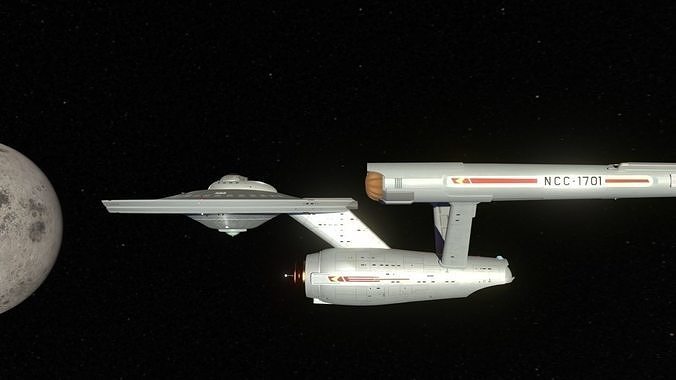Constitution Class Starship Free 3D model