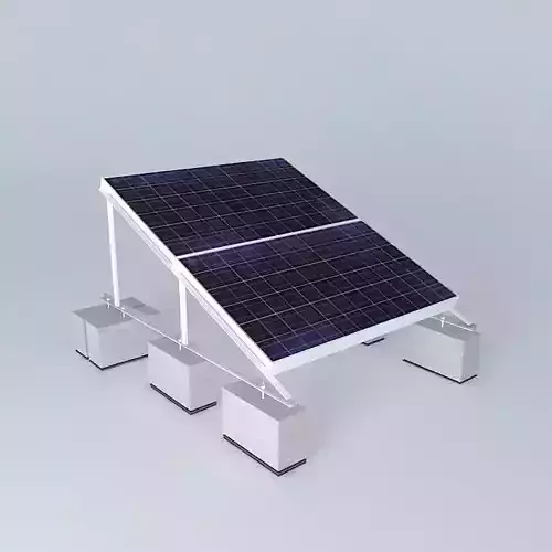 Rooftop solar panel 3D model