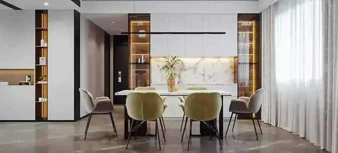 Modern luxury restaurant Free 3D print model