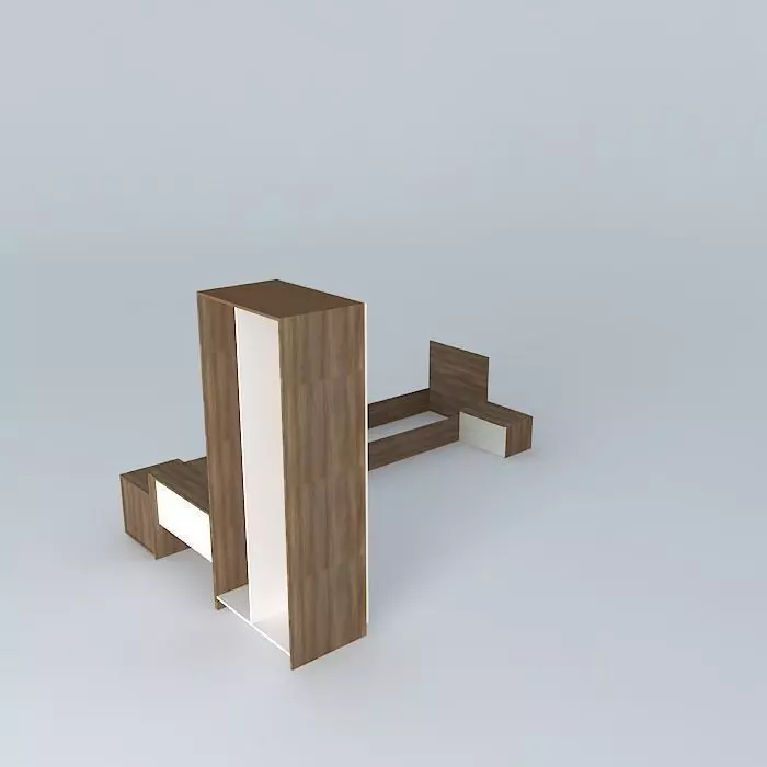 Bedroom wooden bench Free 3D model