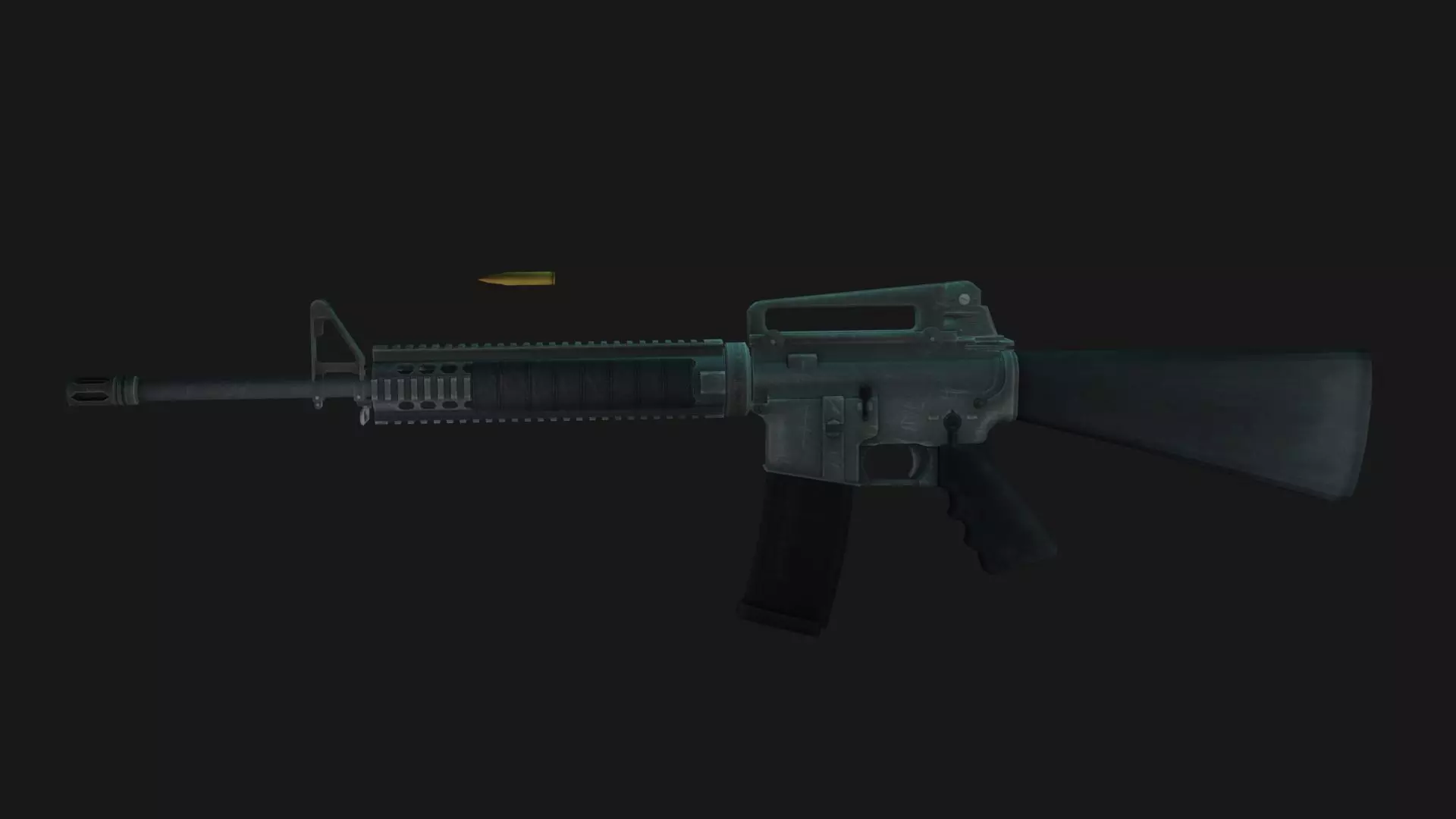M16A3 ar - rifle Low-poly 3D model_0