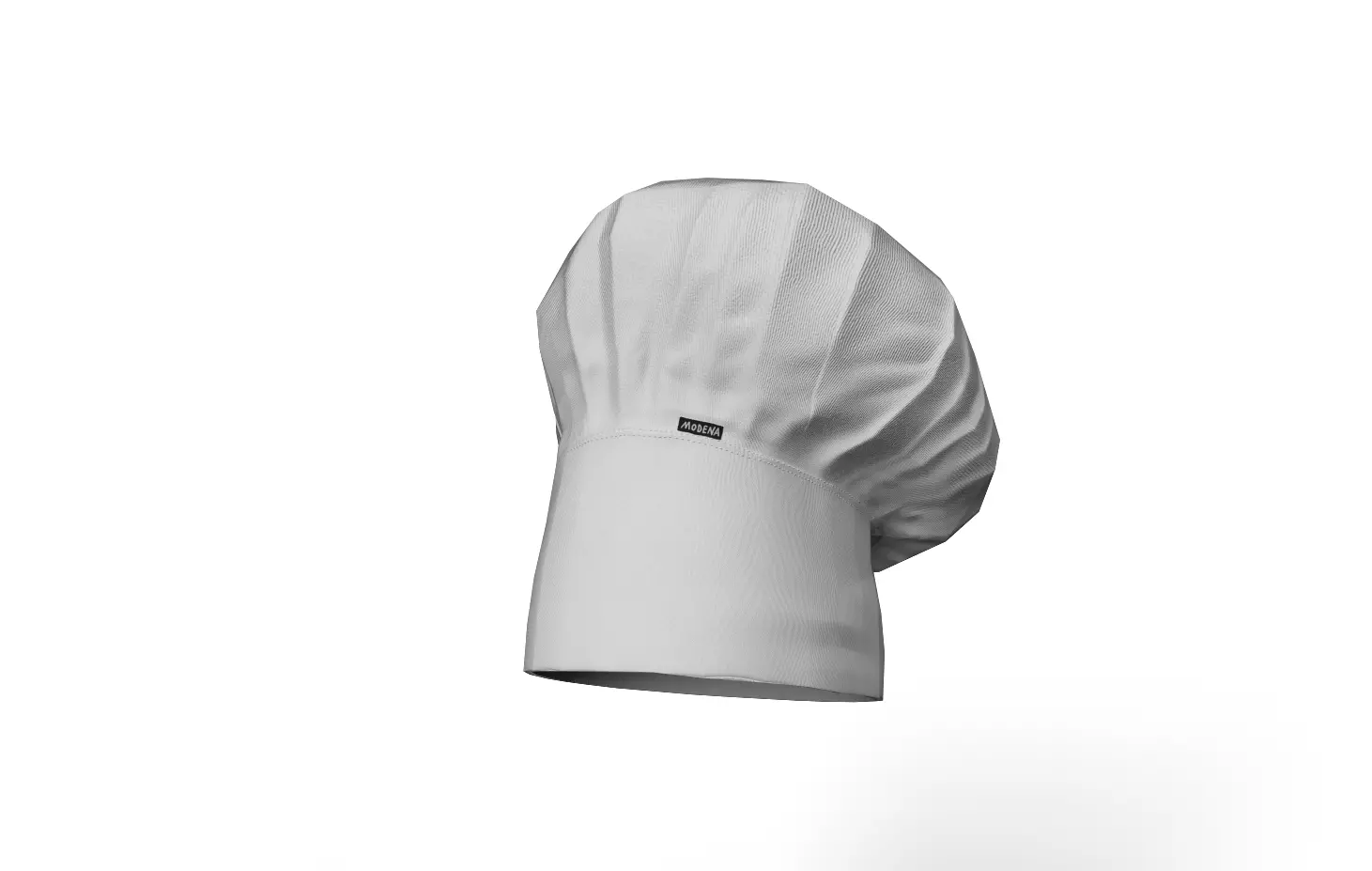 chef hat Low-poly 3D model_0