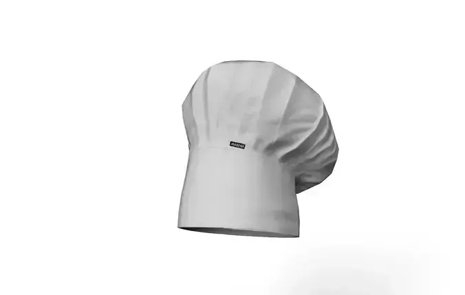 chef hat Low-poly 3D model