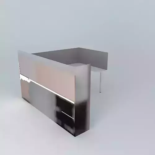 Kitchen office desk with mirror