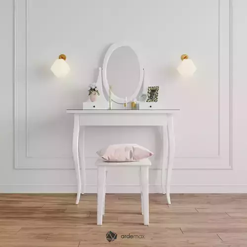 Dressing table with decor
